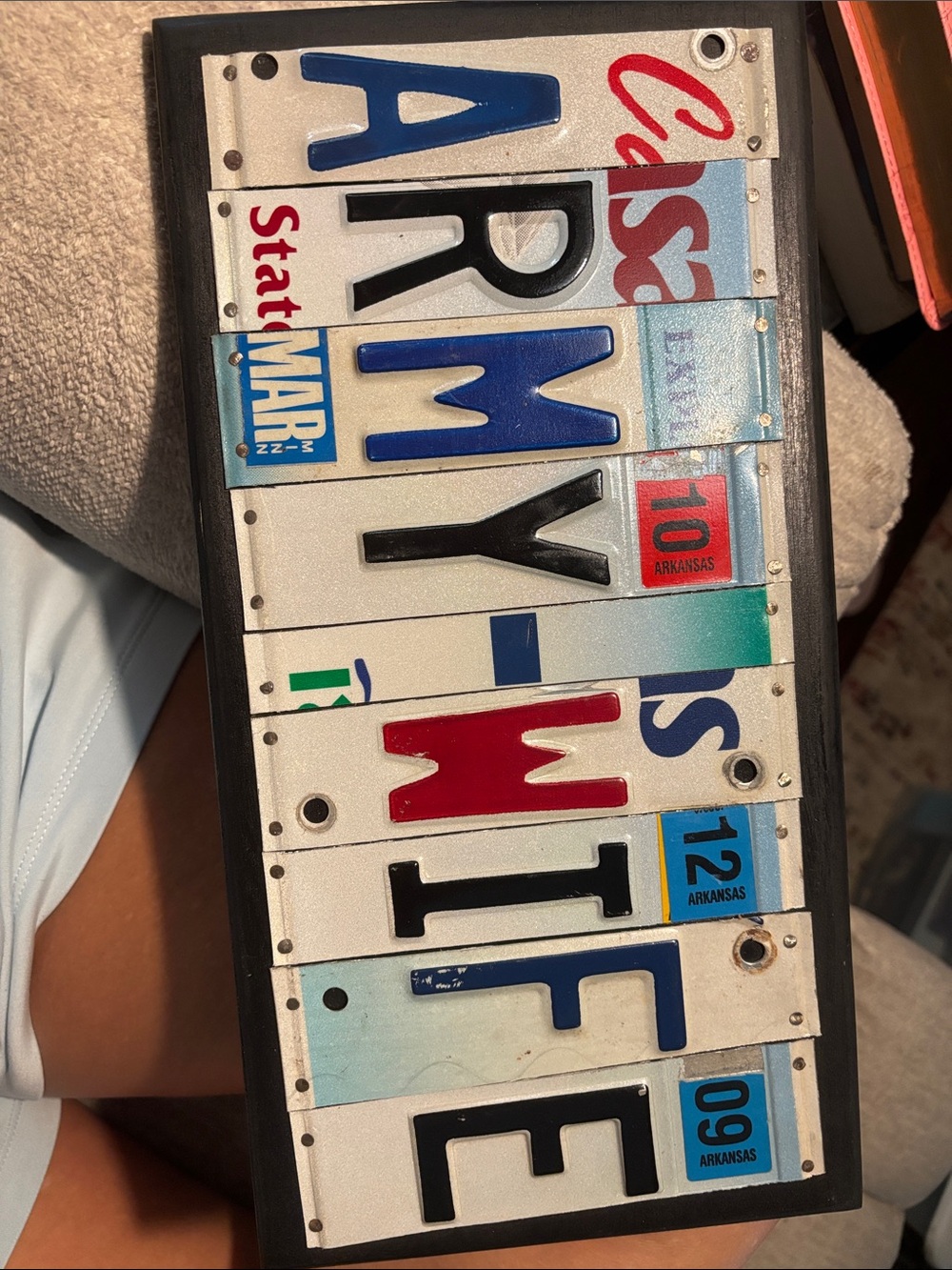 Custom Army Wife Plate Wall Art